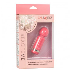 Розовый мини-вибромассажер #ExciteMe - 9,5 см.