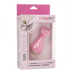 Розовый мини-вибромассажер #TickleMe - 11,5 см.