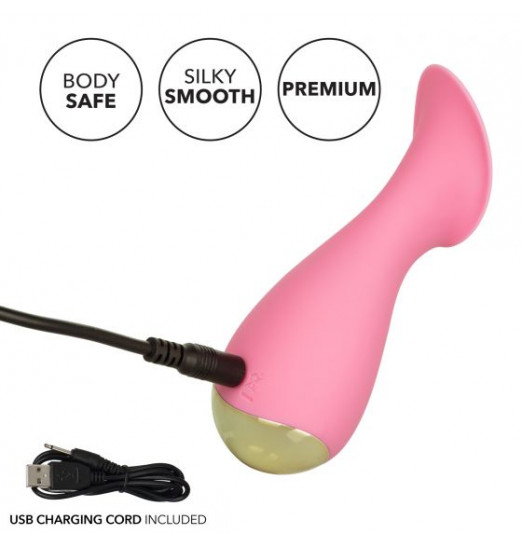 Розовый мини-вибромассажер #TickleMe - 11,5 см.