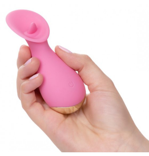 Розовый мини-вибромассажер #TickleMe - 11,5 см.