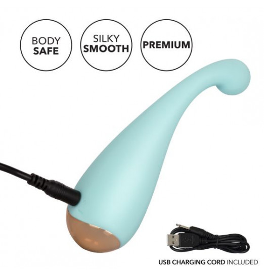 Голубой мини-вибромассажер #ThrillMe - 12 см.