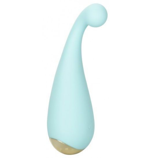 Голубой мини-вибромассажер #ThrillMe - 12 см.