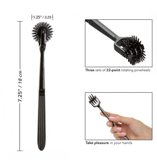 Черное колесо Вартенберга Trio Pleasure Wheel - 18 см.