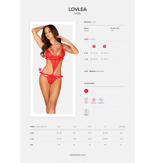 Пикантное кружевное боди Lovlea