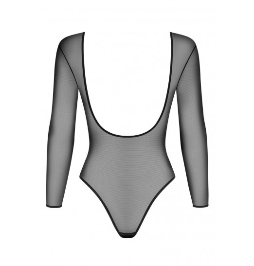 Пикантное прозрачное боди с вырезом на спине