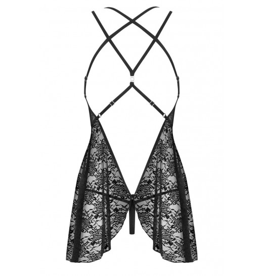 Соблазнительная кружевная сорочка с цветочным мотивом