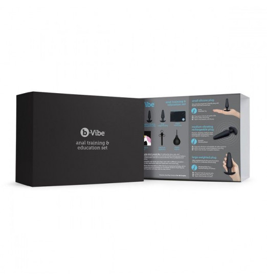 Набор в черном цвете для анальных игр ANAL EDUCATION SET