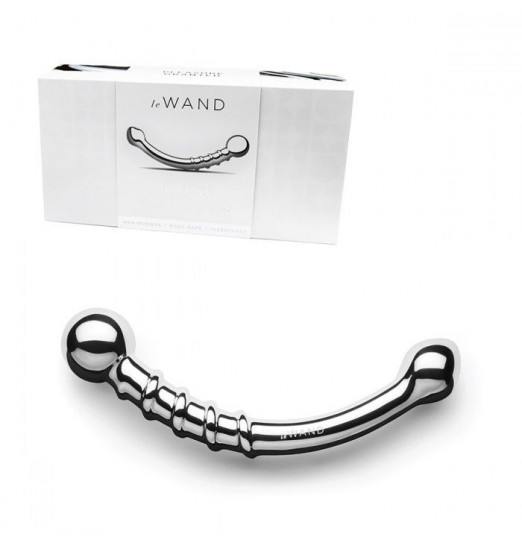 Серебристый изогнутый фаллоимитатор со спиралью Bow - 17,8 см. Серебристый изогнутый фаллоимитатор со спиралью Bow - 17,8 см.