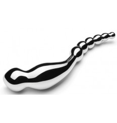 Серебристый анальный стимулятор Swerve - 19,6 см.