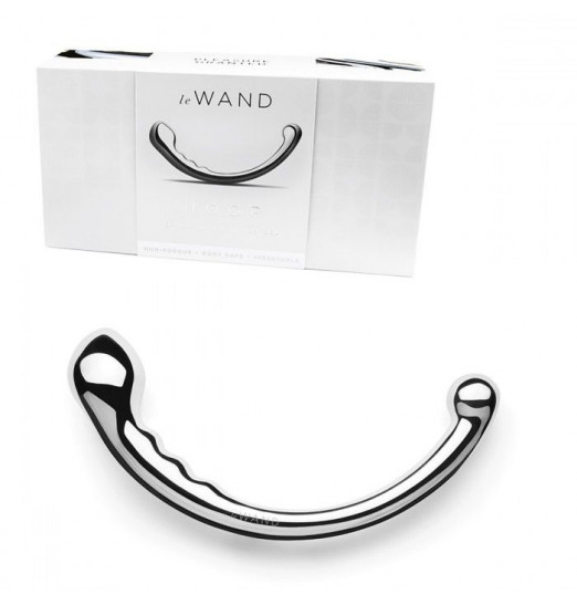 Серебристый фаллоимитатор в форме дуги Hoop - 19,7 см. Серебристый фаллоимитатор в форме дуги Hoop - 19,7 см.