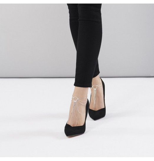 Серебристые браслеты на ноги Magnifique Feet Chain