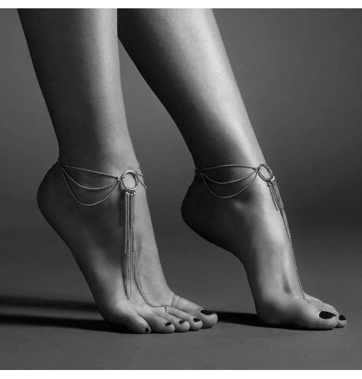 Серебристые браслеты на ноги Magnifique Feet Chain