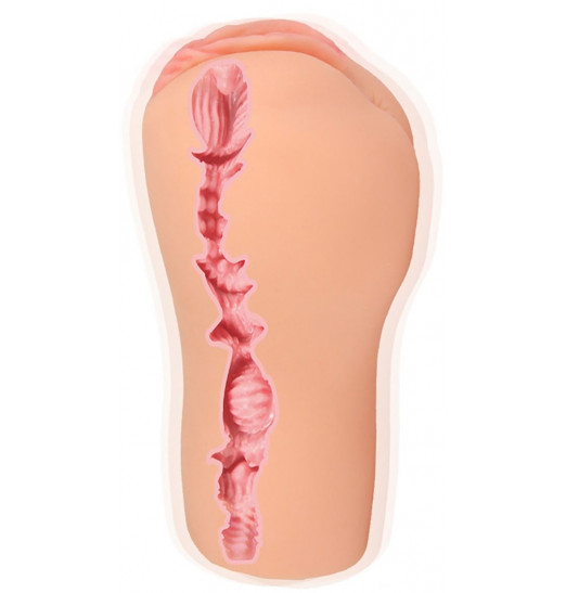 Телесный вибромастурбатор-вагина с рельефом EMILY AUTO Телесный вибромастурбатор-вагина с рельефом EMILY AUTO