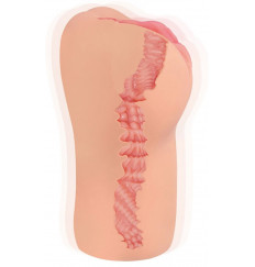 Телесный вибромастурбатор-вагина с рельефом BELLANA AUTO