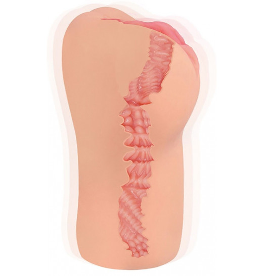 Телесный вибромастурбатор-вагина с рельефом BELLANA AUTO