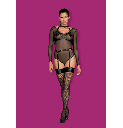 Стильный пояс для чулок с металлическими колечками