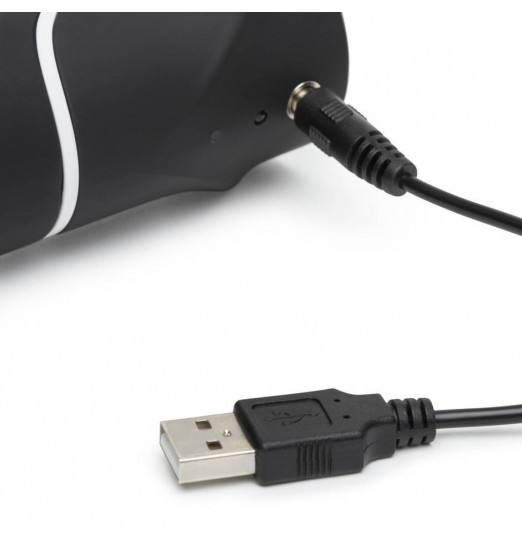 Черный вибратор-кролик Happy Rabbit Realistic Rechargeable Rabbit Vibrator - 25,4 см.