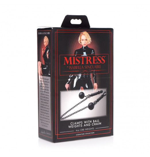 Зажимы для сосков с утяжелителями и цепочкой Clamps with Ball Weights and Chain