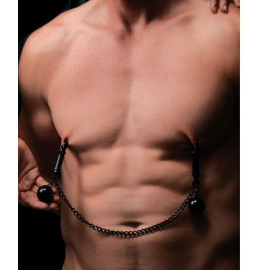 Зажимы для сосков с утяжелителями и цепочкой Clamps with Ball Weights and Chain