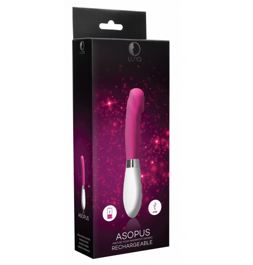 Розовый перезаряжаемый вибратор Asopus - 21 см. Розовый перезаряжаемый вибратор Asopus - 21 см.
