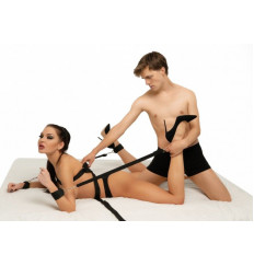 Черный бондажный набор строп с креплением на карабинах