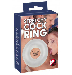 Прозрачное гладкое кольцо Stretchy Cockring