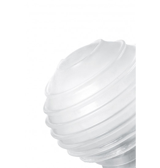 Прозрачный мастурбатор-шар с ребрышками