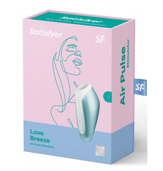 Голубой вакуумный массажер Love Breeze