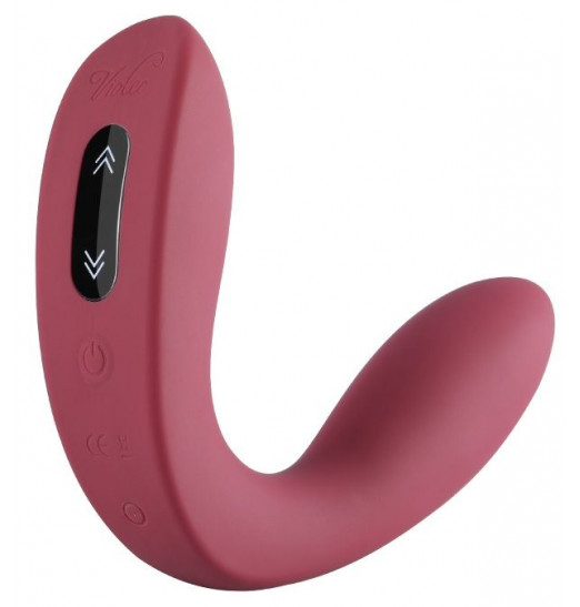 Малиновый вибромассажер HERCULES с пультом ДУ Малиновый вибромассажер HERCULES с пультом ДУ