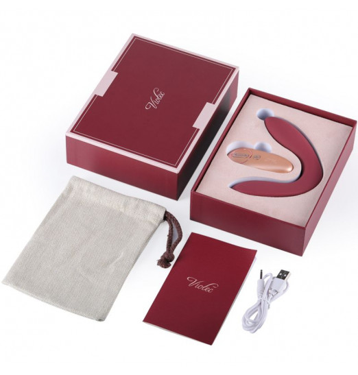 Малиновый вибромассажер HERCULES с пультом ДУ Малиновый вибромассажер HERCULES с пультом ДУ