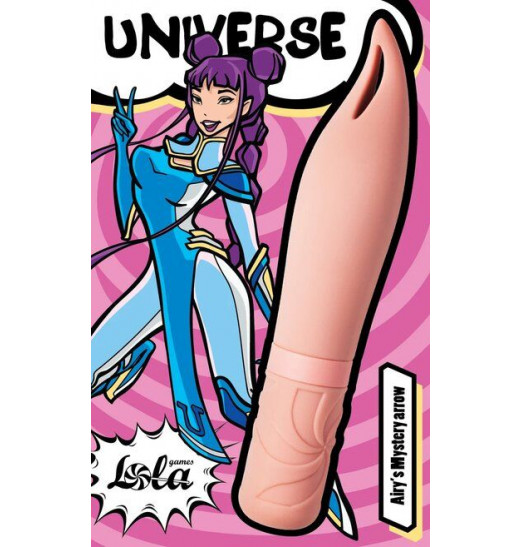 Бежевый мини-вибратор Airy’s Mystery Arrow - 15,2 см.