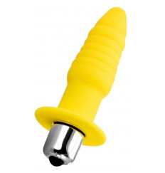 Желтая анальная вибровтулка Lancy - 11 см.
