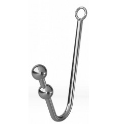 Анальный крюк с 2 шариками, фиксацией, ошейником и наручниками