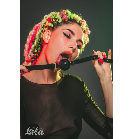 Черный кляп-шарик Charmer L