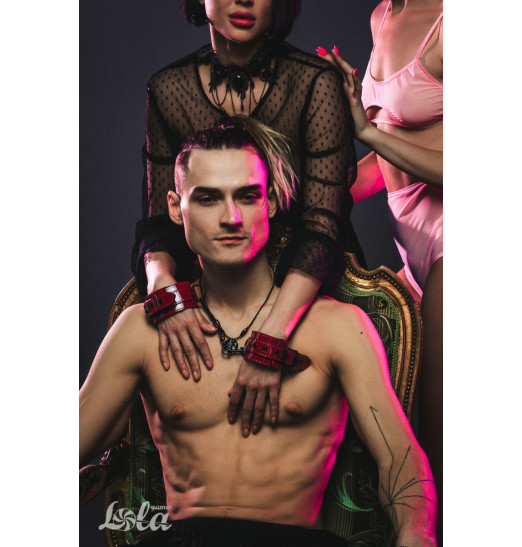 Красно-черные наручники Bizzare Красно-черные наручники Bizzare