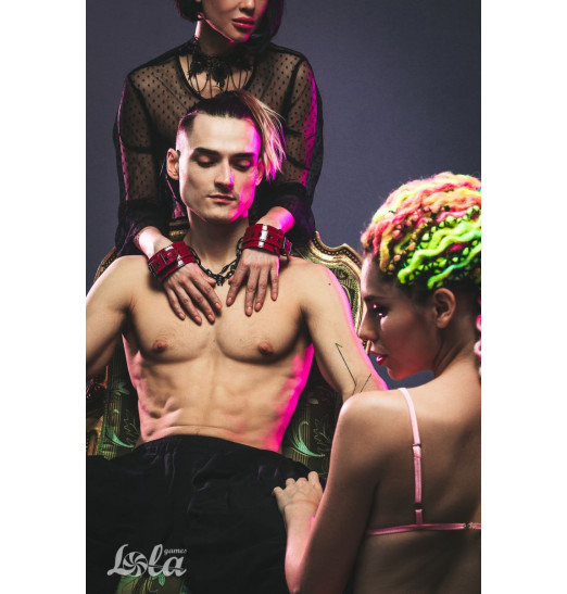 Красно-черные наручники Bizzare Красно-черные наручники Bizzare