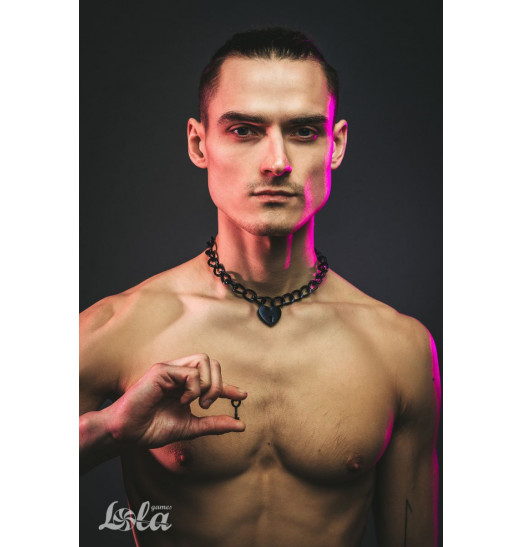 Черный ошейник Embrace с ключиком Черный ошейник Embrace с ключиком