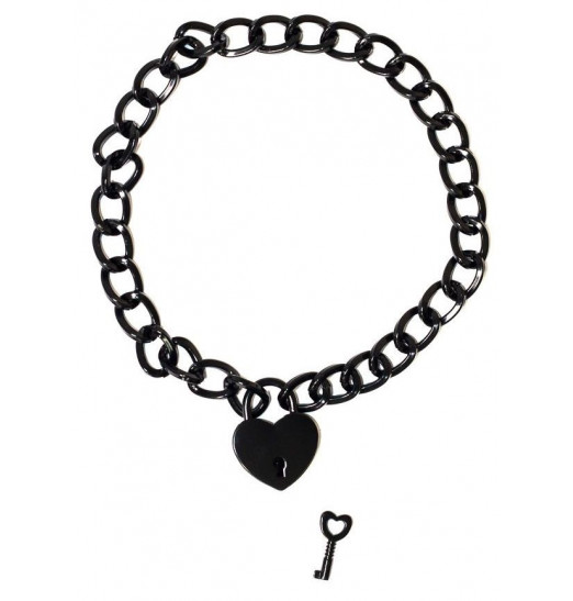 Черный ошейник Embrace с ключиком Черный ошейник Embrace с ключиком