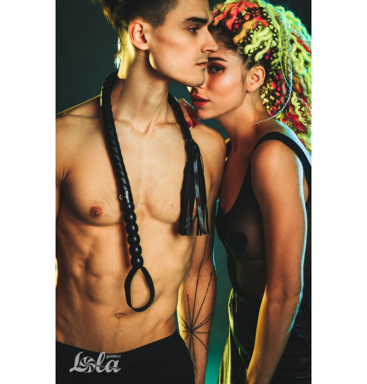 Черный кнут Bossy - 91 см.