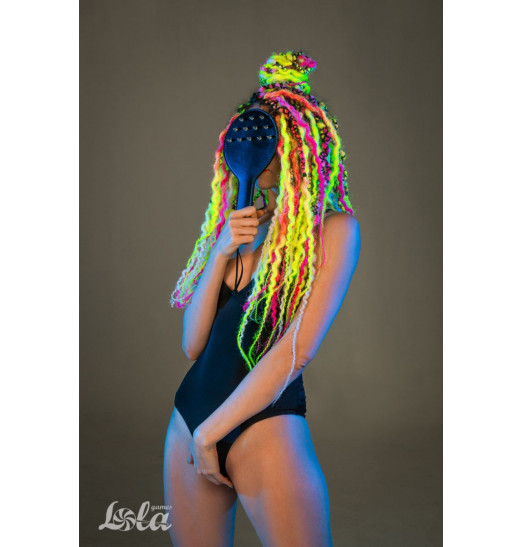 Черная шлепалка Barb с шипами - 30 см. Черная шлепалка Barb с шипами - 30 см.