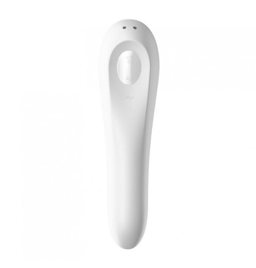 Белый вакуум-волновой вибромассажер Dual Pleasure