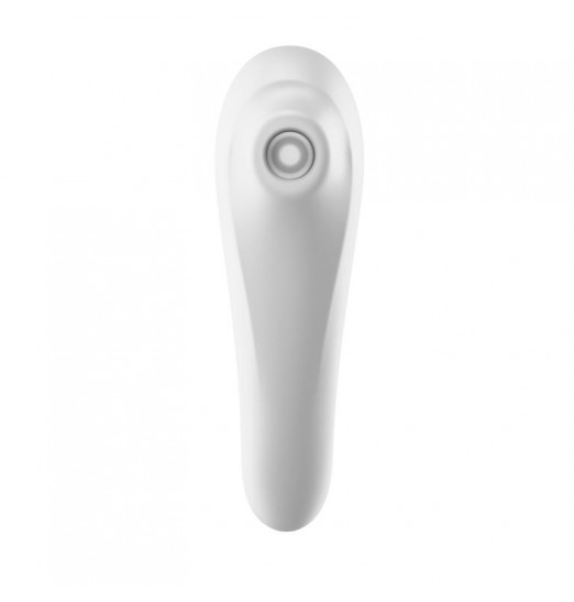 Белый вакуум-волновой вибромассажер Dual Pleasure