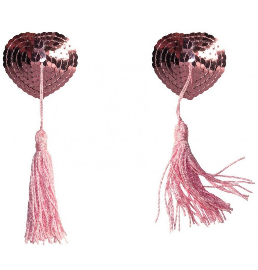 Розовые пэстисы-сердечки Gipsy с кисточками Розовые пэстисы-сердечки Gipsy с кисточками