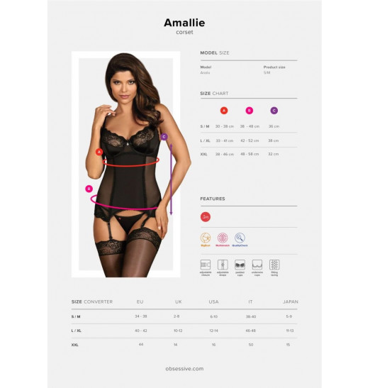 Соблазнительный корсаж Amallie с кружевом Соблазнительный корсаж Amallie с кружевом