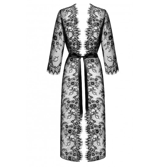 Потрясающий кружевной пеньюар Lashy с цветочным орнаментом Потрясающий кружевной пеньюар Lashy с цветочным орнаментом