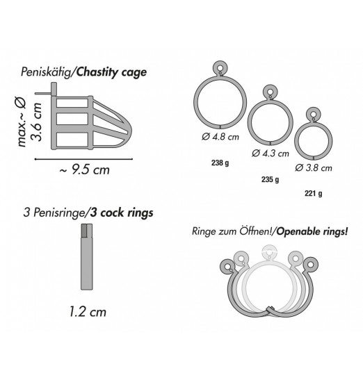 Мужской пояс верности Chastity Cage