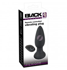 Анальная пробка с вибрацией и пультом ДУ - 14,2 см.