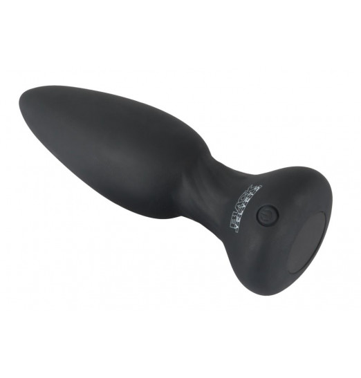 Анальная пробка с вибрацией и пультом ДУ - 14,2 см.