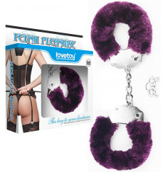 Наручники в фиолетовой меховой опушке