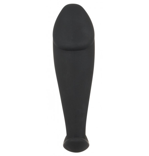 Черная фаллическая анальная втулка - 10 см.